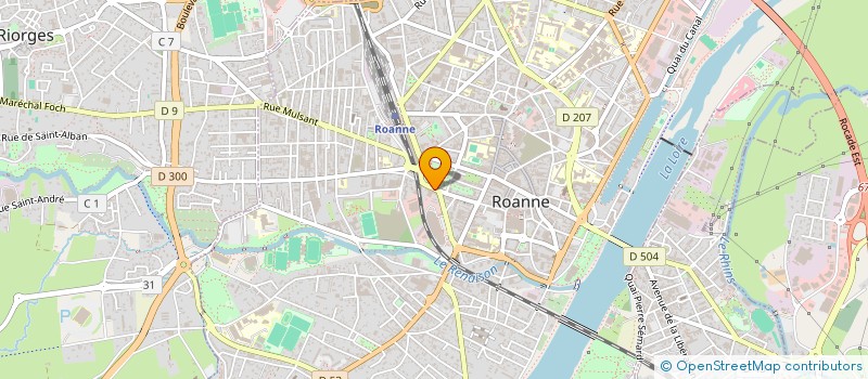 localisation de l'entreprise ASS SPORT ROANNAISE ORGANISMES SOCIAUX  ROANNE