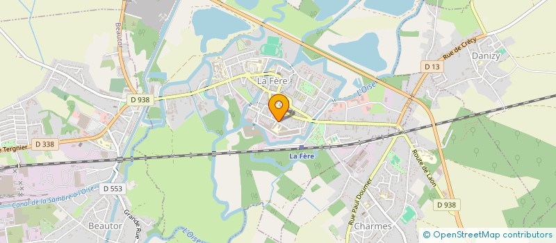 localisation de l'entreprise ASS SPORT SCOLAIRE LYCEE MONNET à LA FERE