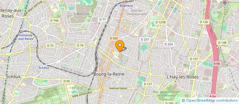 localisation de l'entreprise ASS SPORT SCOLAIRE PATRONAGE77 à BOURG-LA-REINE