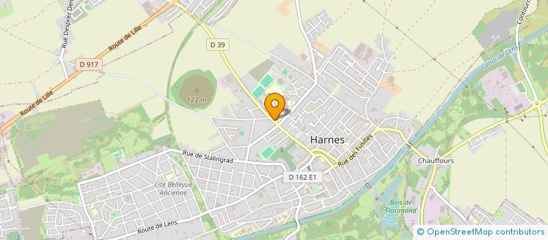 localisation de l'entreprise ASS SPORT SOCIO CULTUSEP GPE BARBUSSE  HARNES