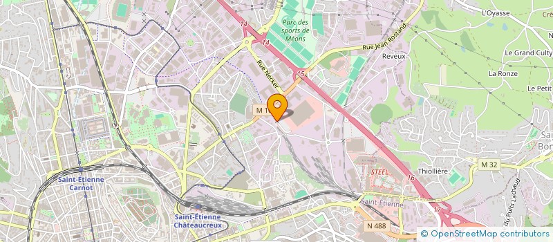 localisation de l'entreprise ASS SPORT TRANSPORTS RIVOIRE à SAINT-ETIENNE