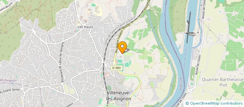 localisation de l'entreprise ASS SPORT VILLENEUVOISE NATATION  VILLENEUVE LES AVIGNON