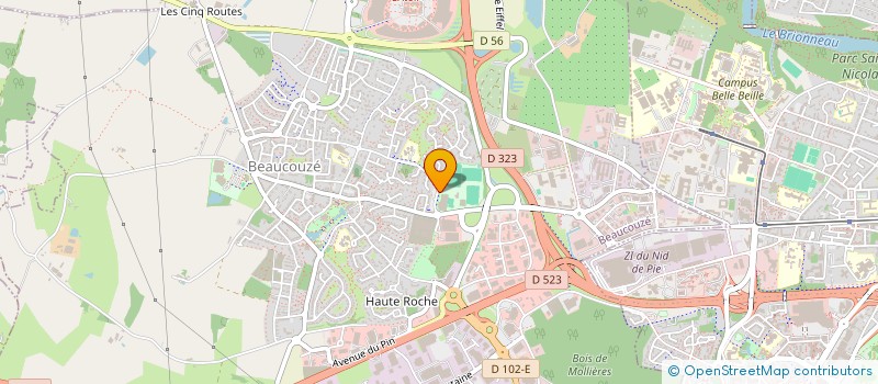 localisation de l'entreprise ASS SPORTING CLUB BEAUCOUZE  BEAUCOUZE