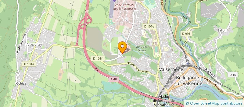 localisation de l'entreprise ASS SPORTIV SAPEURS POMPIERS BASSIN BELLEGARDIEN  VALSERHONE