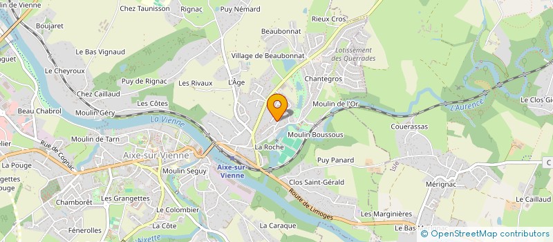 localisation de l'entreprise ASS SPORTIVE AIXOISE à AIXE-SUR-VIENNE