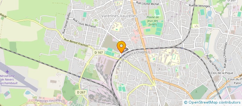 localisation de l'entreprise ASS SPORTIVE AMICALE DE VAUZELLES à VARENNES-VAUZELLES