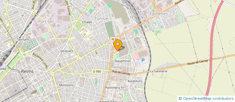 localisation de l'entreprise ASS SPORTIVE ARTHUR MARTIN  REIMS