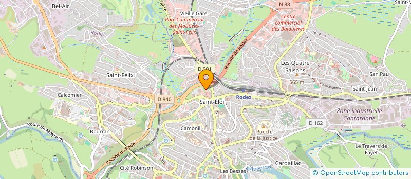 localisation de l'entreprise ASS SPORTIVE AUTO ROUERGUE  RODEZ