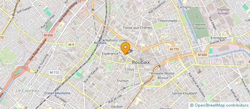 localisation de l'entreprise ASS SPORTIVE AUTOMOBILE CLUB NORD FRANCE  ROUBAIX