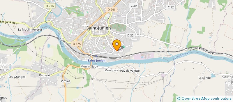 localisation de l'entreprise ASS SPORTIVE BASKET BALL à SAINT-JUNIEN