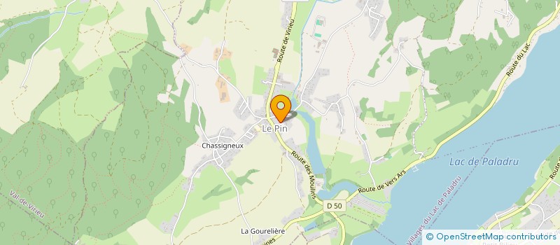 localisation de l'entreprise ASS  SPORTIVE BOULES LE PIN  VILLAGES DU LAC DE PALADRU