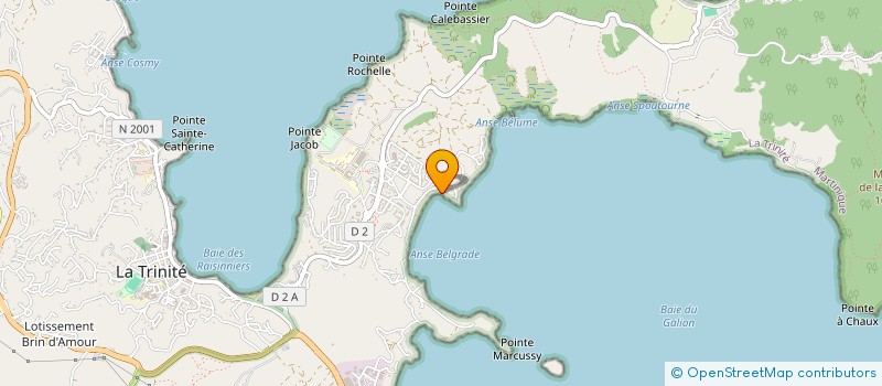 localisation de l'entreprise ASS SPORTIVE BOULISTE DE L'ANSE-BELLUNE à LA TRINITE