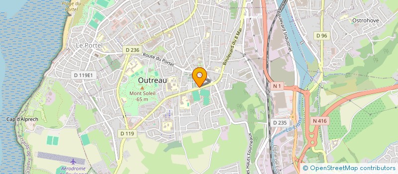 localisation de l'entreprise ASS SPORTIVE CHEMINOTS CAFE  OUTREAU