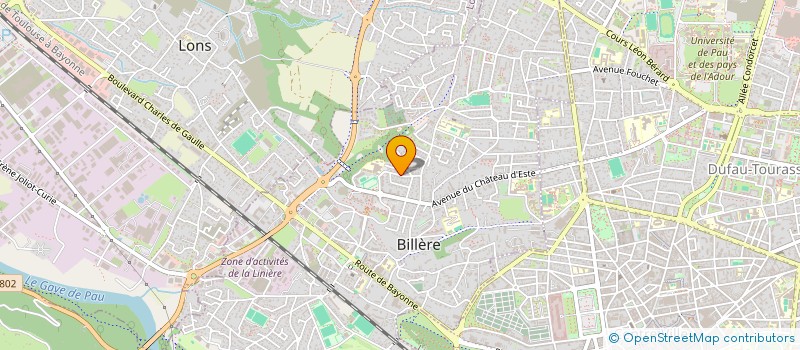 localisation de l'entreprise ASS SPORTIVE COLLEGE DE BILLERE LES GENETS  BILLERE