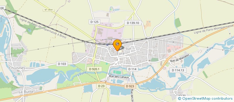 localisation de l'entreprise ASS SPORTIVE COLLEGE DE COURVILLE SUR EURE  COURVILLE-SUR-EURE