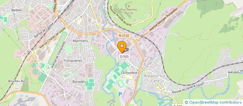 localisation de l'entreprise ASS SPORTIVE COLLEGE DE LA PONETIE à AURILLAC
