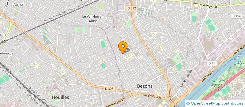 localisation de l'entreprise ASS SPORTIVE COLLEGE GABRIEL PERI  BEZONS