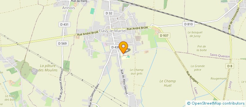 localisation de l'entreprise ASS SPORTIVE COLLEGE JACQUES PREVERT à FLAVY-LE-MARTEL