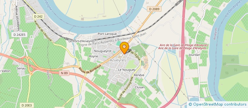 localisation de l'entreprise ASS SPORTIVE COLLEGE JEAN AURIAC D ARVEYRES  ARVEYRES