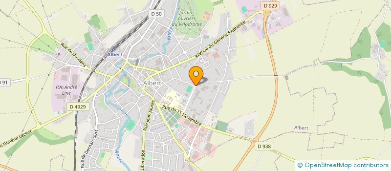 localisation de l'entreprise ASS SPORTIVE COLLEGE JEAN MOULIN à ALBERT