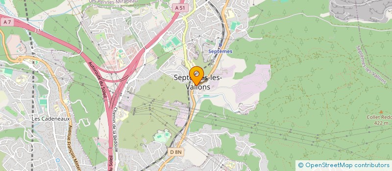 localisation de l'entreprise ASS SPORTIVE COLLEGE MARC FERRANDI à SEPTEMES-LES-VALLONS