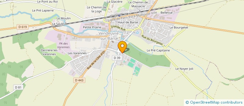 localisation de l'entreprise ASS SPORTIVE COLLEGE NICOLAS BOURBON  VENDEUVRE-SUR-BARSE