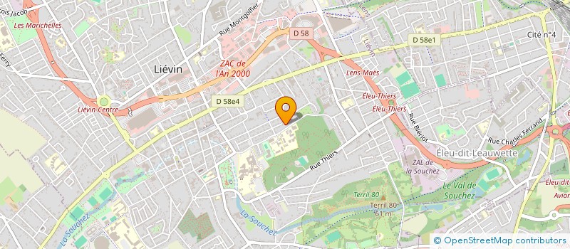 localisation de l'entreprise ASS SPORTIVE COLLEGE RIAUMONT  LIEVIN