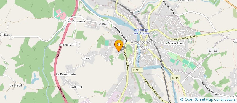 localisation de l'entreprise ASS SPORTIVE COLLEGE ROLLINAT à ARGENTON-SUR-CREUSE