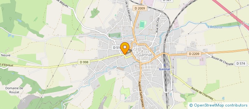 localisation de l'entreprise ASS SPORTIVE COLLEGE SAINT PROCULE  GANNAT