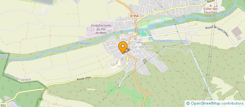 localisation de l'entreprise ASS SPORTIVE COLLEGE YVES MONTAND à VINON-SUR-VERDON