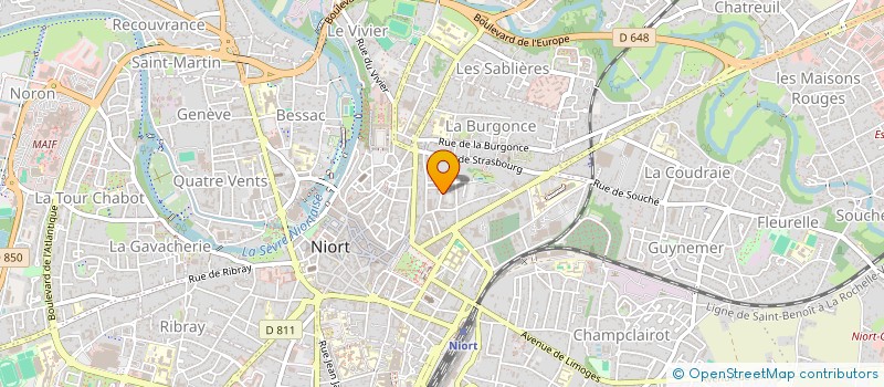 localisation de l'entreprise ASS SPORTIVE CULTURELLE DE LA JEUNESSE à NIORT