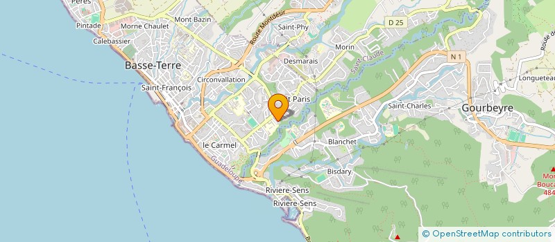 localisation de l'entreprise ASS SPORTIVE CULTURELLE RACING CLUB B T à BASSE-TERRE