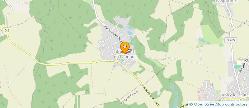 localisation de l'entreprise ASS SPORTIVE DE BRANCOURT EN LAONNOIS  BRANCOURT-EN-LAONNOIS