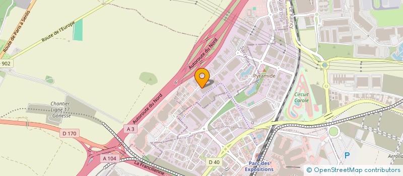 localisation de l'entreprise ASS SPORTIVE DE COMPUTACENTER  ROISSY-EN-FRANCE