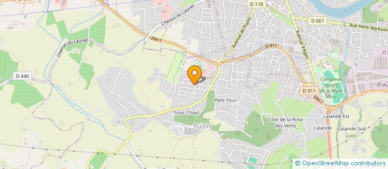 localisation de l'entreprise ASS  SPORTIVE DE L ASPTT PETANQUE  VILLENEUVE-SUR-LOT