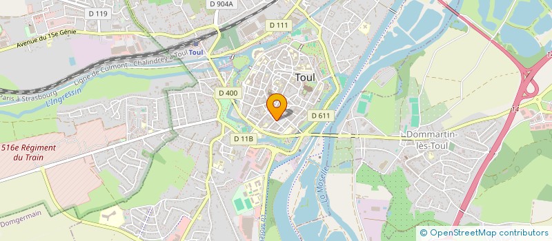 localisation de l'entreprise ASS SPORTIVE DE L ENSEMBLE SCOLAIRE JEAN BAPTISTE VATELOT  TOUL