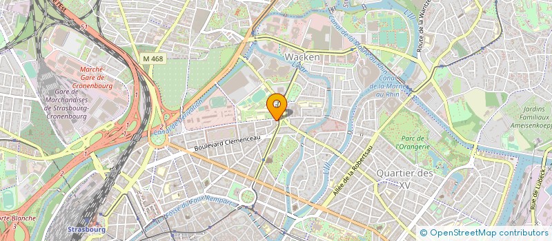 localisation de l'entreprise ASS SPORTIVE DE L'ORTF REGION ALSACE à STRASBOURG