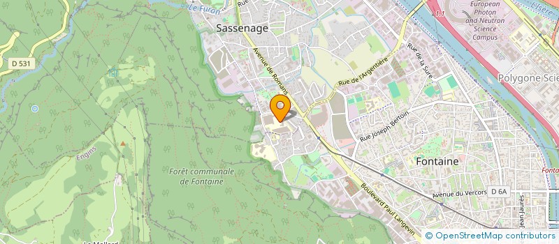 localisation de l'entreprise ASS  SPORTIVE DE LA CTB SASSENAGE  SASSENAGE