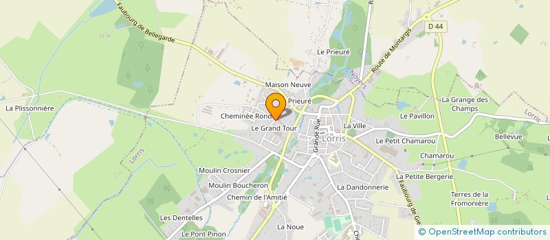 localisation de l'entreprise ASS SPORTIVE DE PETANQUE LORRICOISE à LORRIS