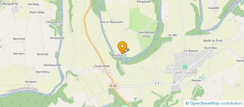 localisation de l'entreprise ASS SPORTIVE DE ST GOAZEC  SAINT-GOAZEC