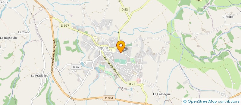 localisation de l'entreprise ASS SPORTIVE DES ECOLES PUBLIQUES DE RIGNAC  RIGNAC