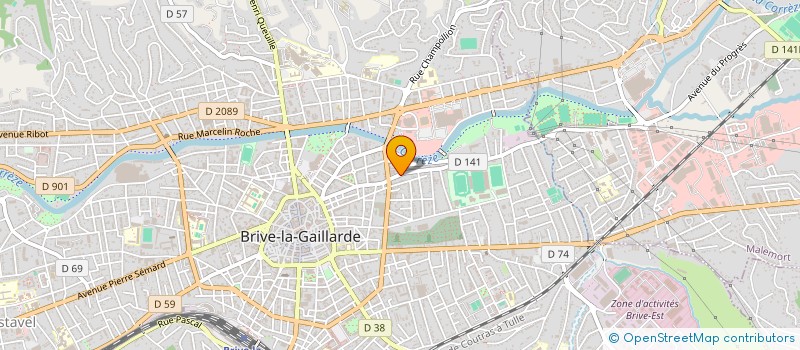 localisation de l'entreprise ASS SPORTIVE DES JEUNES TURCS DE BRIVE  BRIVE-LA-GAILLARDE