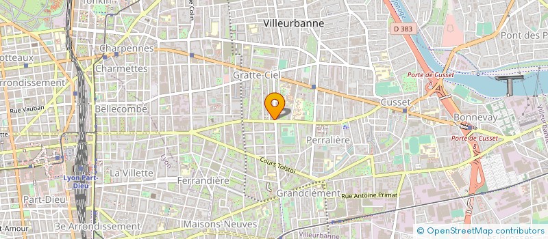 localisation de l'entreprise ASS SPORTIVE DES MUNICIPAUX VILLEURBANNE  VILLEURBANNE