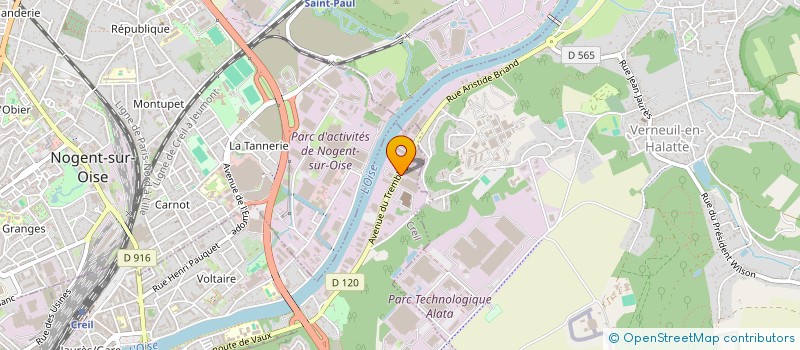 localisation de l'entreprise ASS SPORTIVE DES P T T  CREIL