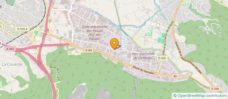 localisation de l'entreprise ASS SPORTIVE DES SALARIES DE L ENERGIE CMCAS ASSE  AUBAGNE