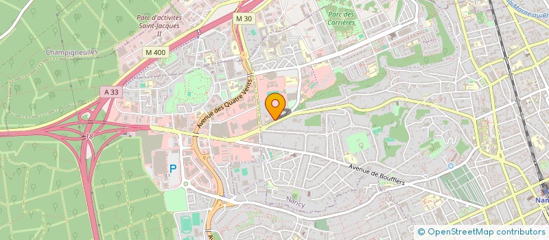 localisation de l'entreprise ASS SPORTIVE DES SAPEURS POMPIERS  NANCY