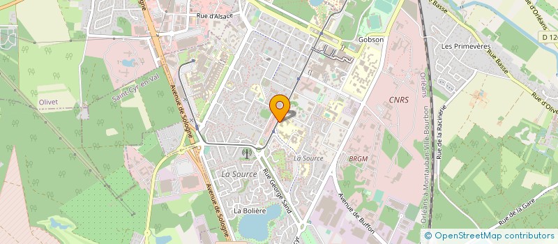 localisation de l'entreprise ASS SPORTIVE DU CES ALAIN FOURNIER à ORLEANS