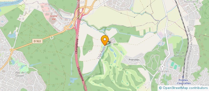 localisation de l'entreprise ASS SPORTIVE DU CLUB DE L ISLE ADAM  L'ISLE-ADAM