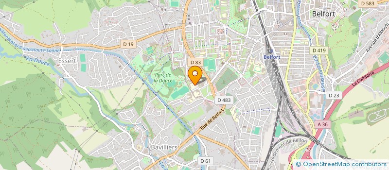 localisation de l'entreprise ASS SPORTIVE DU COLLEGE 8 RUE DE ZAPOROJIE à BELFORT