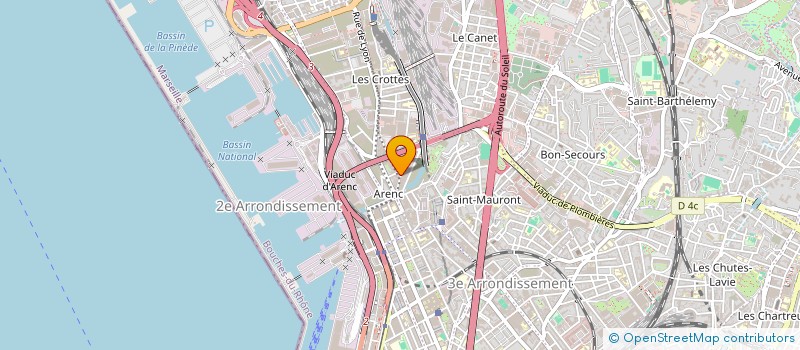 localisation de l'entreprise ASS SPORTIVE DU COLLEGE ARENC BACHAS  MARSEILLE